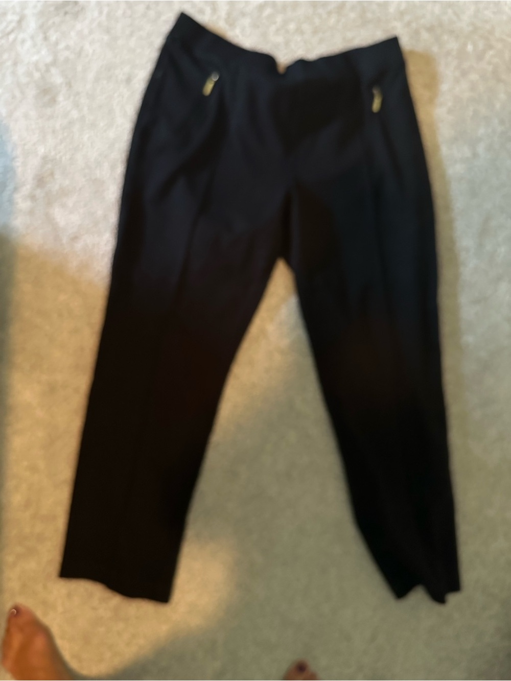 Dana Buchman Black Women's Dress Pants with Zip-Pocket Detail
